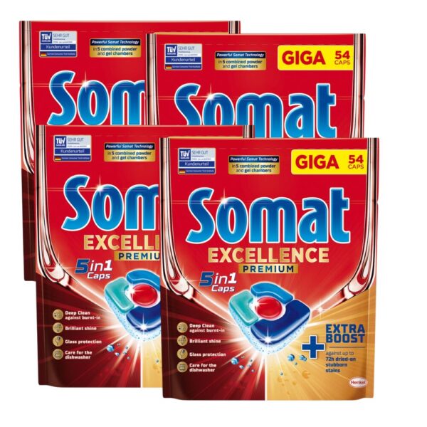 Somat Excellence Premium 5in1 Mosogatógép kapszula 4x54db