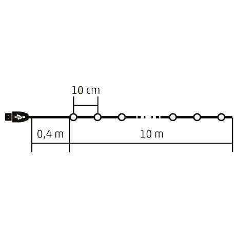 Somogyi ML 100 RGB Smart Beltéri Micro LED fényfüzér 10m - Színes