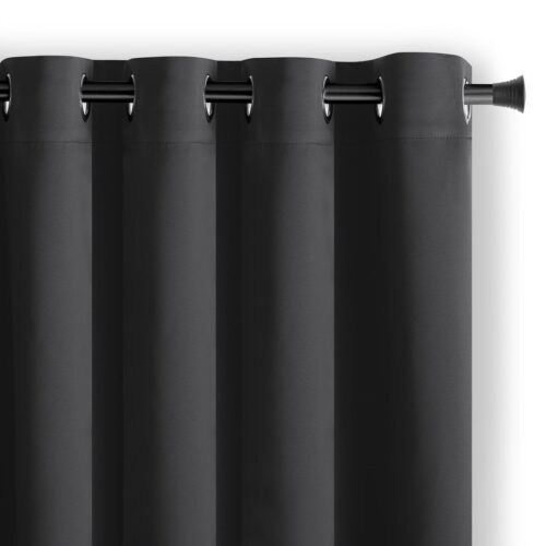 Sötétítő függöny BLACKOUT fekete ezüst lesötétítő 140x245 AmeliaHome