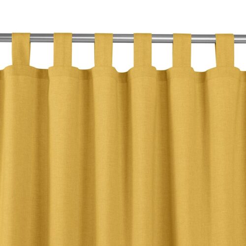 Sötétítő függöny CARMENA mustársárga pántok 10 cm fonott 140x300 HOMEDE