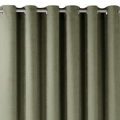 Sötétítő függöny MILANA olajzöld ezüst ezüst fém zsenília 140x245 HOMEDE