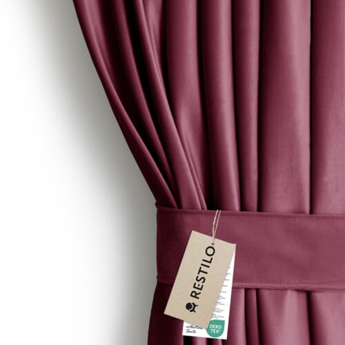Sötétítő függöny VELVET bordó ezüst bársony 140x270 AmeliaHome