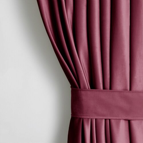 Sötétítő függöny VELVET bordó szalag bársony 140x270 AmeliaHome