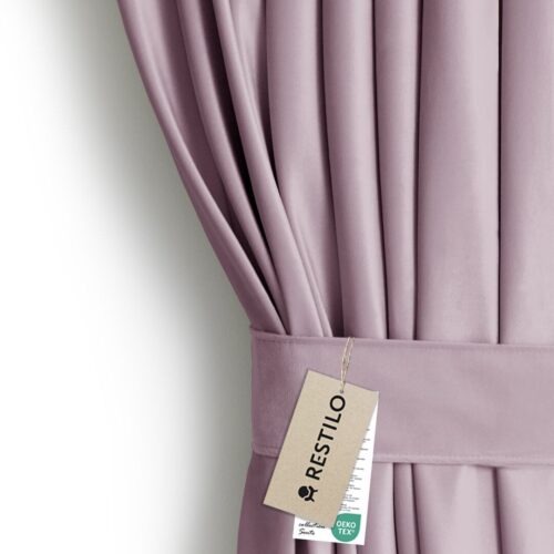 Sötétítő függöny VELVET púderrózsa ezüst  bársony 140x270 AmeliaHome