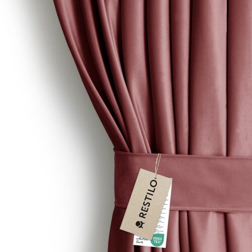Sötétítő függöny VELVET rózsa ezüst bársony 140x245 AmeliaHome