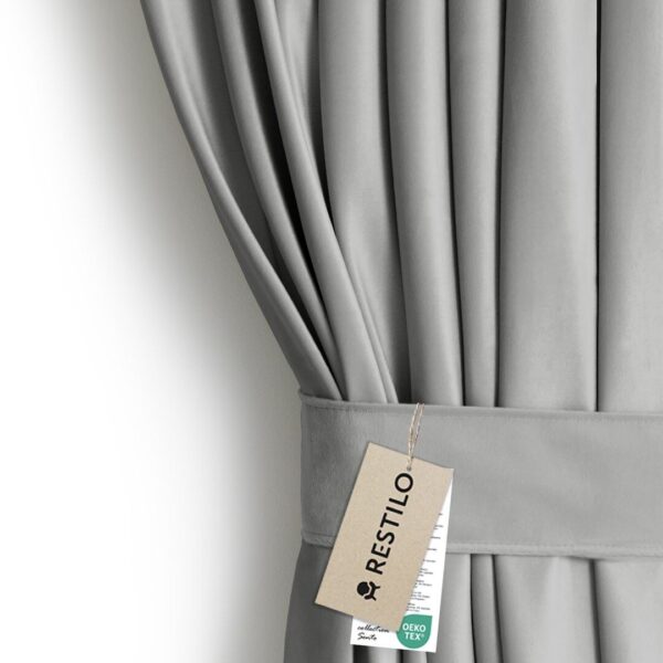 Sötétítő függöny VELVET szürke ezüst  bársony 140x245 AmeliaHome