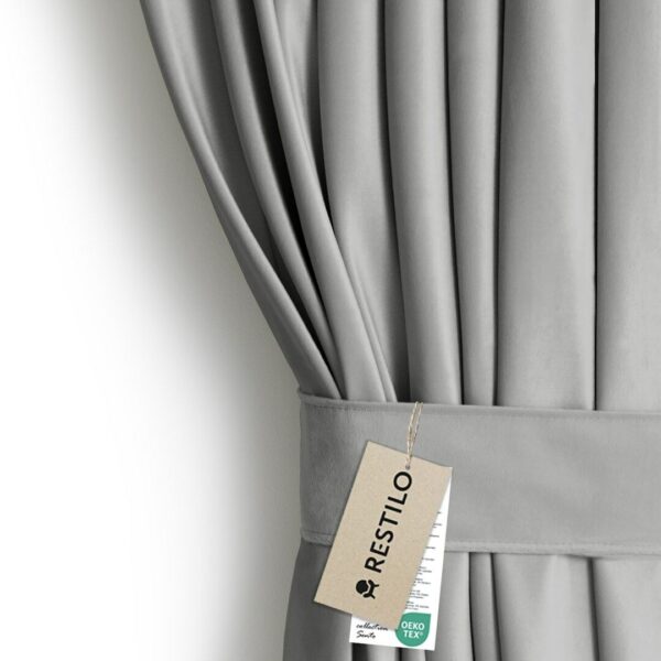 Sötétítő függöny VELVET szürke ezüst  bársony 140x270 AmeliaHome