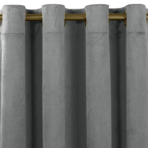 Sötétítő függöny VILA grafitszürke arany arany fém bársony 135x30...