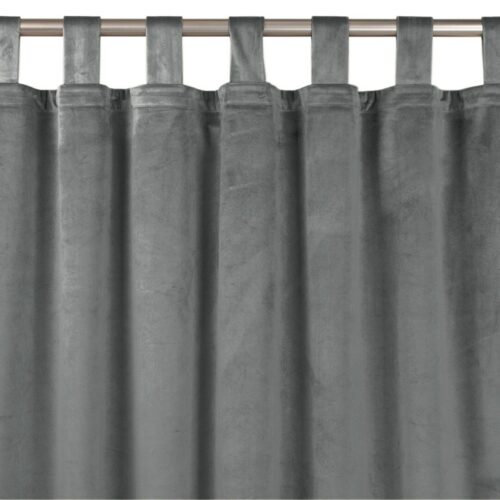 Sötétítő függöny VILA grafitszürke pántok 10 cm bársony 265x225 HOMEDE