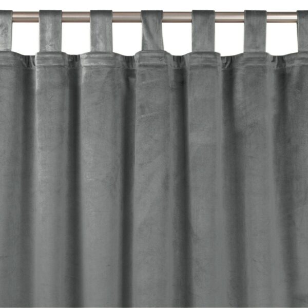 Sötétítő függöny VILA grafitszürke pántok 10 cm bársony 265x270 HOMEDE