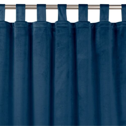 Sötétítő függöny VILA indigókék pántok 10 cm bársony 135x245 HOMEDE