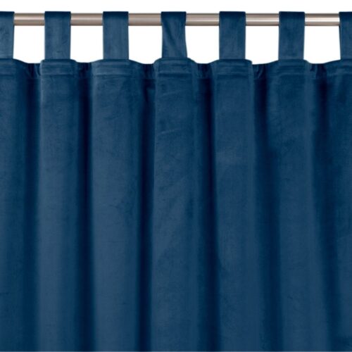 Sötétítő függöny VILA indigókék pántok 10 cm bársony 265x175 HOMEDE