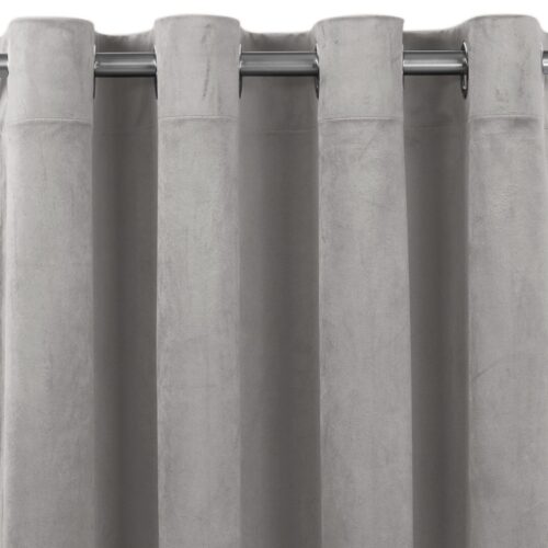 Sötétítő függöny VILA szürke ezüst ezüst fém bársony 135x225 HOMEDE