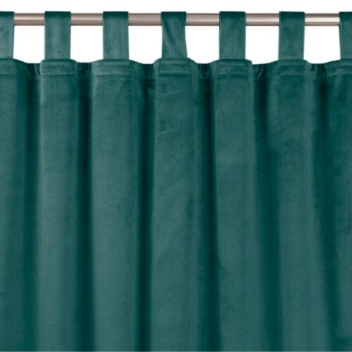 Sötétítő függöny VILA tengerzöld pántok 10 cm bársony 200x225 HOMEDE