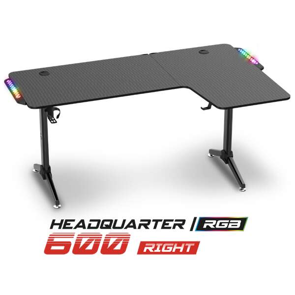 Spirit of Gamer Gamer Asztal - Headquarter 600 R (MDF lap