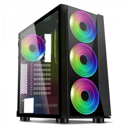 Spirit Of Gamer Ghost 5 RGB Edzett Glass Fekete 8920RA