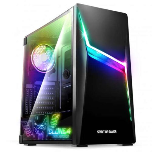 Spirit of Gamer Számítógépház - CLONE 4 Black (fekete