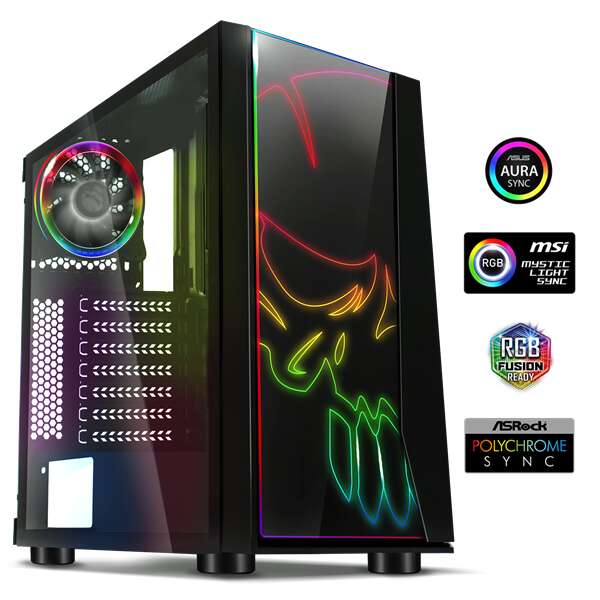 Spirit of Gamer Számítógépház - GHOST ONE RGB (fekete