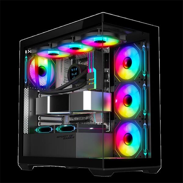 Spirit of Gamer Számítógépház - SPARK Black (fekete