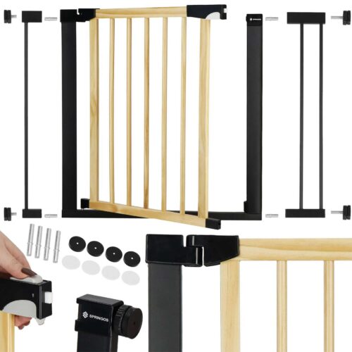 Springos Biztonsági kapu 96-103cm - Fekete
