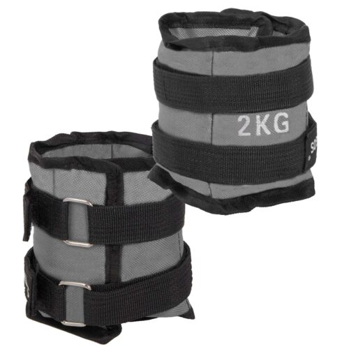 Springos Boka- és Csuklósúly - 2x2 kg - Szürke