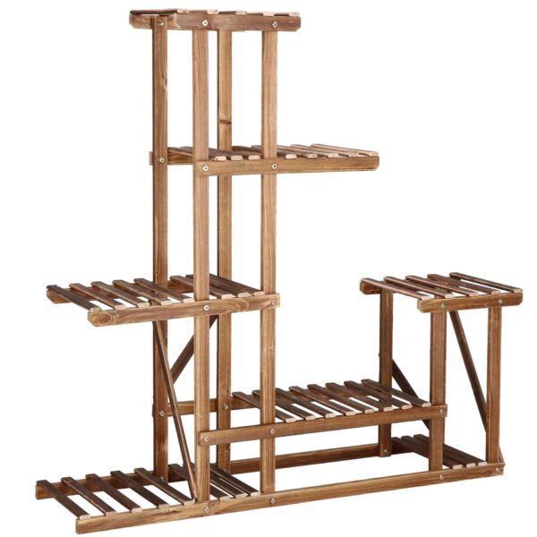 Springos fa Virágállvány 95x95x25cm - Barna