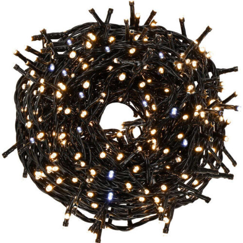 Springos - Karácsonyi Fényfüzér - 300 LED - Meleg Fehér/Kék