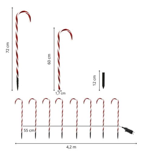 Springos led fénydekoráció 72 cm