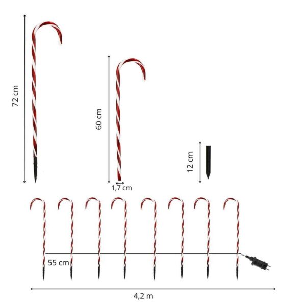 Springos led fénydekoráció 72 cm