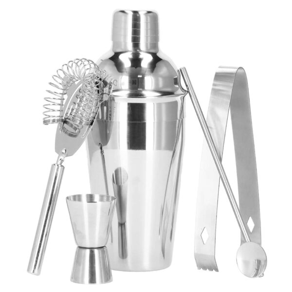 Springos Rozsdamentes acél bármixer készlet 5db-os 550ml shakerral