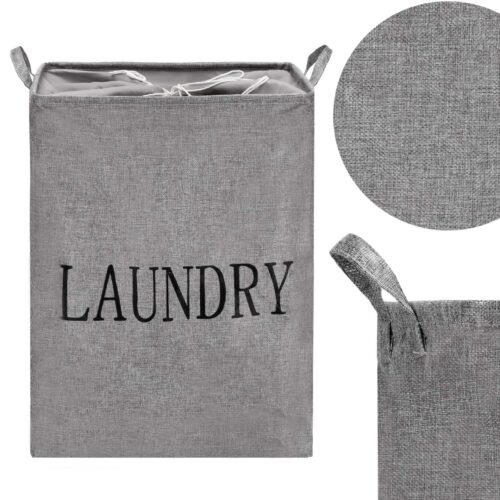 Springos Textil Ruháskosár - 81L - Szürke