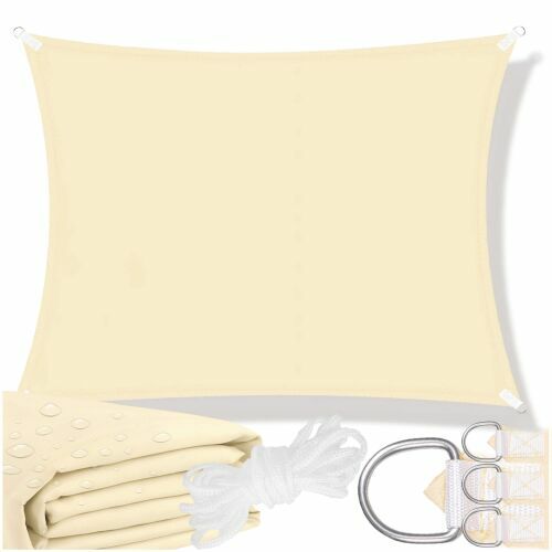 Springos vízálló szögletes Napvitorla 3x2m 160 g/m2 - Bézs
