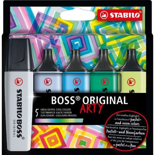 Stabilo BOSS ORIGINAL ARTY hideg színek 5 db/csomag szövegkielemő...