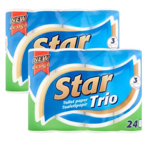 Star Trio 3 rétegű Toalettpapír 2x24 tekercs