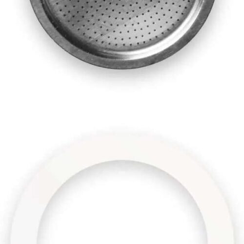 Szilikon tömítés 1db + szűrő 1db / Inox 1/2 adag - új
