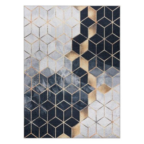 Szőnyeg ARLEN CUBE2 fekete geometrikus modern 80x150