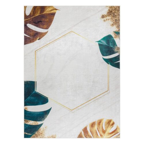 Szőnyeg ARLEN LEAVES1 fehér glamour tropikus 80x150
