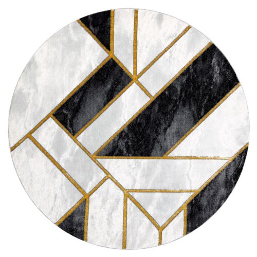 Szőnyeg kerek ESTEMA MARBLE 3 fekete r120