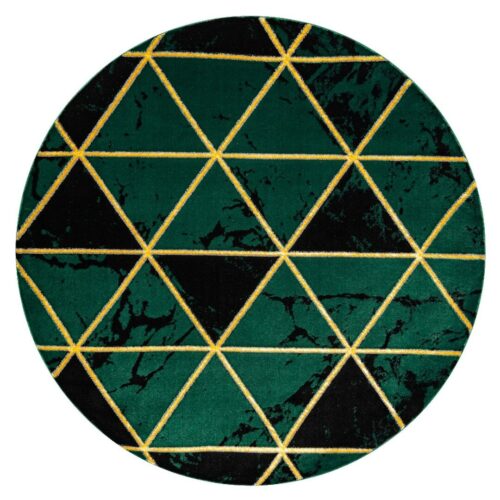 Szőnyeg kerek ESTEMA MARBLETRIANGLES üvegzöld r120
