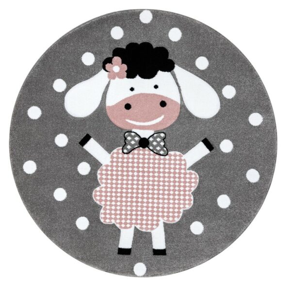 Szőnyeg kerek TINIES DOLLY szürke r120