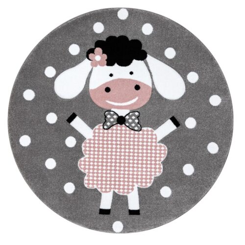 Szőnyeg kerek TINIES DOLLY szürke r160