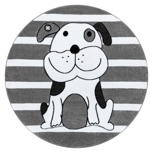 Szőnyeg kerek TINIES PUPPY szürke r120