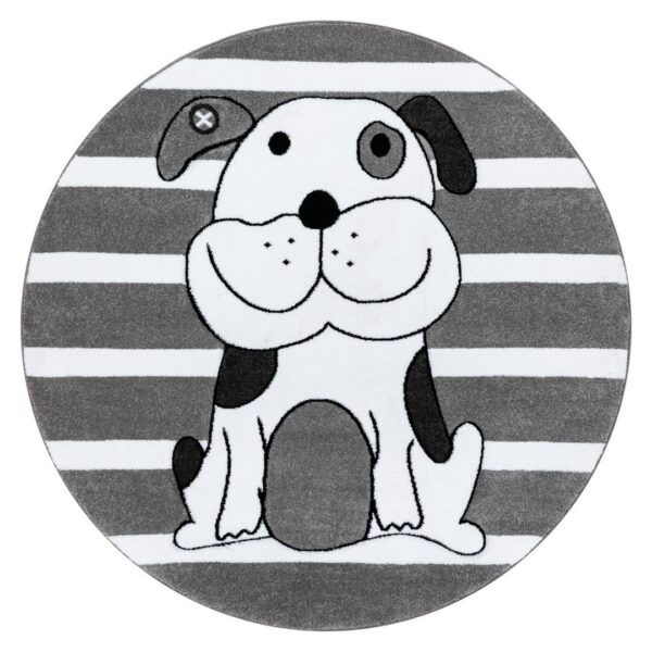 Szőnyeg kerek TINIES PUPPY szürke r120