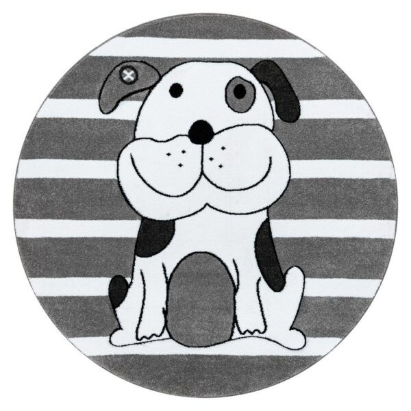 Szőnyeg kerek TINIES PUPPY szürke r140