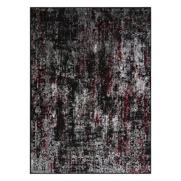 Szőnyeg LEAN ORNAMENT antracitszürke 140x190