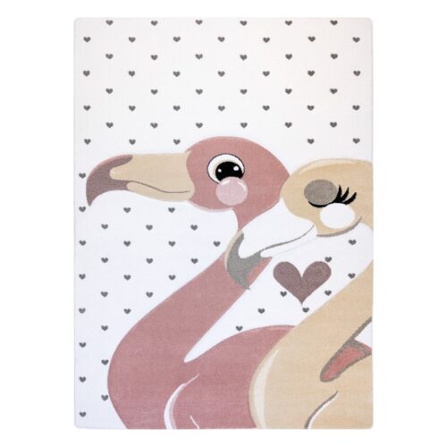 Szőnyeg TINIES FLAMINGOS krémű 140x190