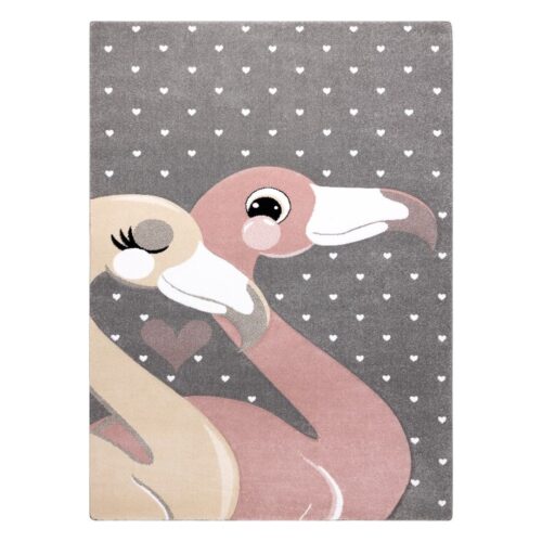Szőnyeg TINIES FLAMINGOS szürke 80x150