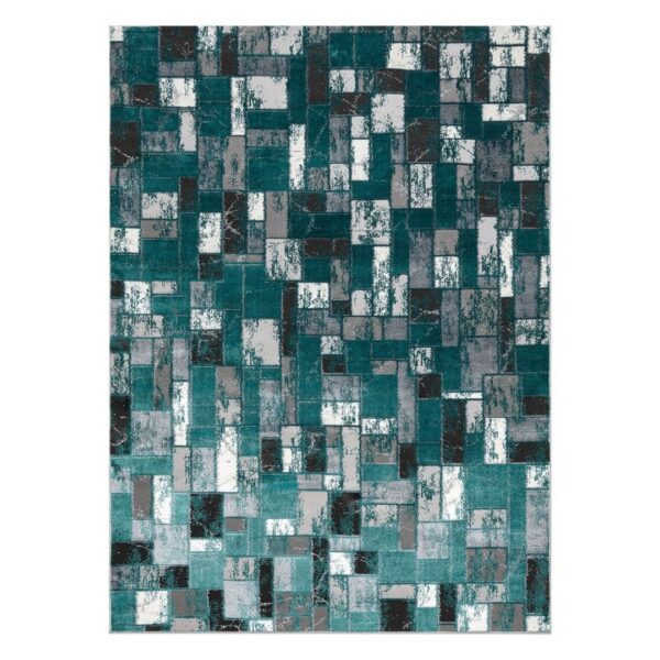 Szőnyeg WELLI GEOMETRIC 3 tengerzöld 140x190