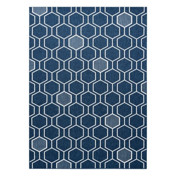 Szőnyeg WINK HEXAGON kék 120x170