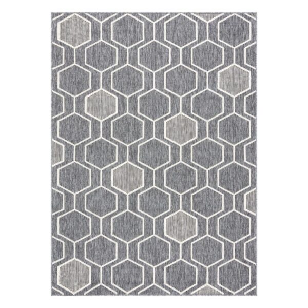 Szőnyeg WINK HEXAGON szürke 80x150